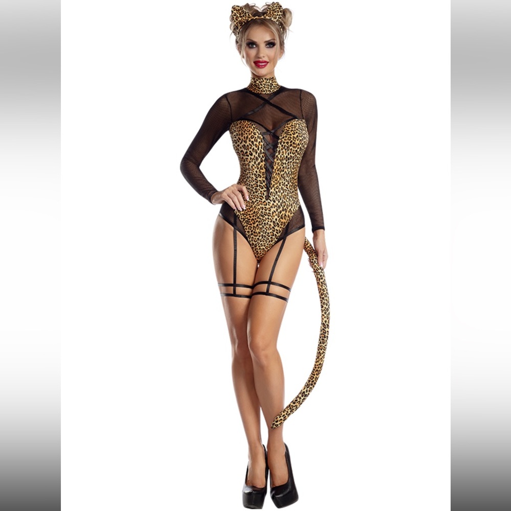 Party King MEOW Leopard Adult Womens Costume Size S